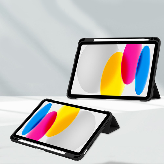 Θήκη για iPad 10.9 2022 10 Gen, Smartcase Hybrid, με χώρο για γραφίδα, μαύρη