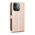 θήκη πτερύγιο για Realme Note 70T 4G, Wallet Rhombus, χρυσή