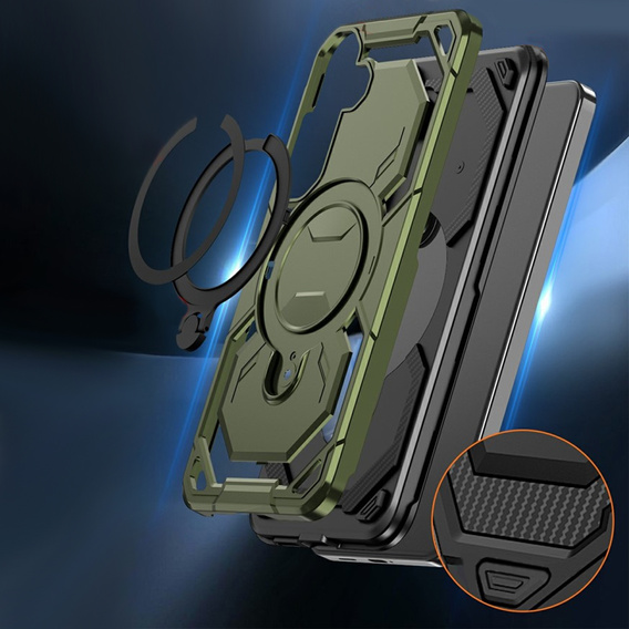 Μαγνητική θήκη με βάση για Samsung Galaxy A57 5G, πράσινη