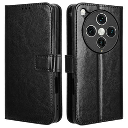 Θήκη με πτερύγιο για Oppo Find X8 Pro, Crazy Horse Wallet, μαύρη