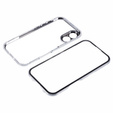 θήκη για το iPhone 16, Magnetic Dual Glass, ασημένια