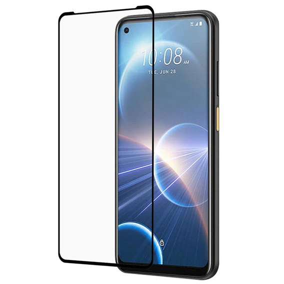 Μετριασμένο γυαλί 3D για HTC Desire 22 Pro 5G, μαύρη