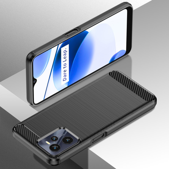 Θήκη για Realme C35, Carbon, μαύρη