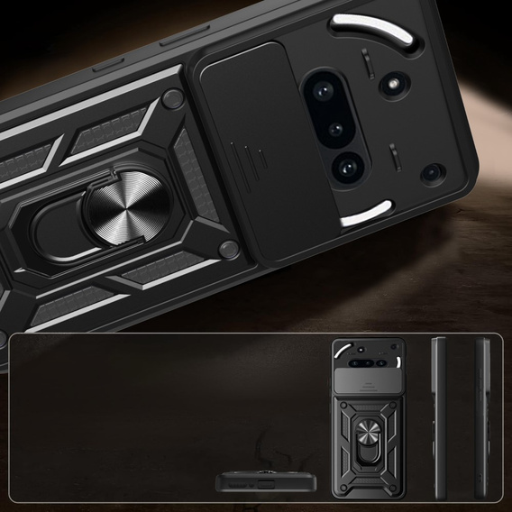 Θήκη για Nothing Phone 3a, CamShield Slide, μαύρη
