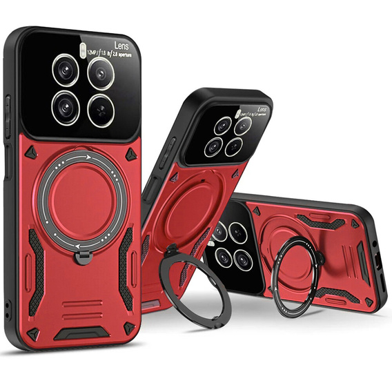 Θωρακισμένη θήκη για Realme 12 Pro 5G / 12 Pro+ 5G, Magnetic Ring, κόκκινη