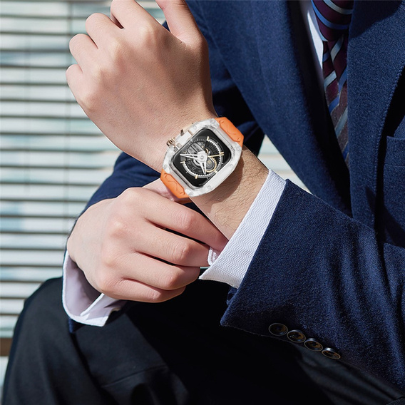 Λουράκι σιλικόνης με θήκη για Apple Watch 4/5/6/7/8/9/SE 44/45MM
