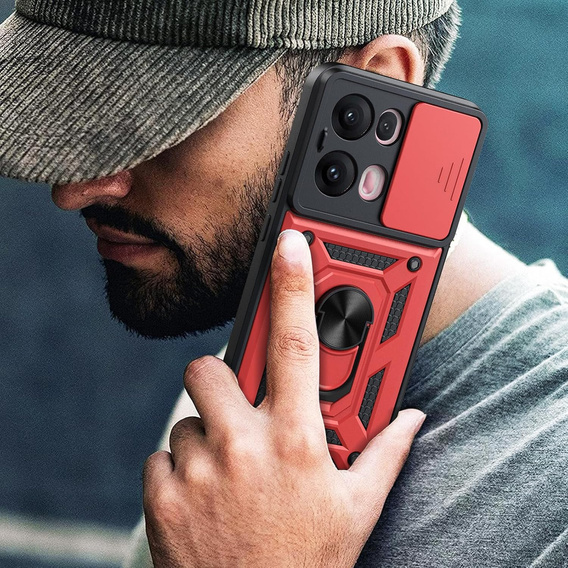 Θήκη για Oppo Reno 13 Pro, CamShield Slide, κόκκινη