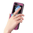 Θήκη για Samsung Galaxy Z Flip7 FE / Z Flip6, Card Slot Ring Case, μωβ
