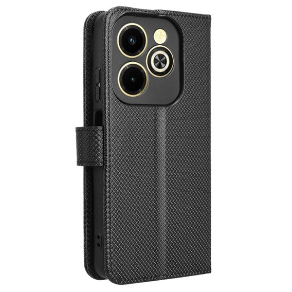 Θήκη με πτερύγιο για Infinix Hot 40i, Wallet Smart Magnet, μαύρη
