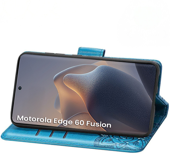 Θήκη με πτερύγιο για Motorola Edge 60 / 60 Fusion, Butterfly, μπλε