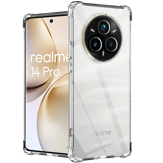 Θήκη για Realme 14 Pro 5G, Dropproof, διαφανής
