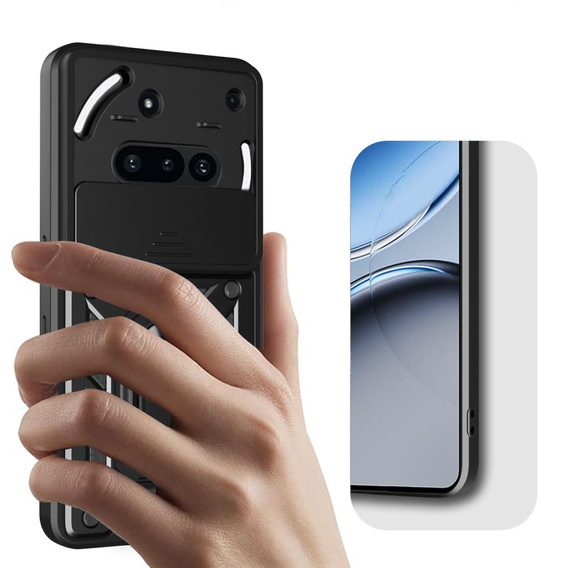 Θήκη για Nothing Phone 3a, CamShield Slide, μαύρη