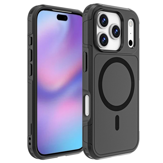 Θήκη MagForce για iPhone 17 Pro, για MagSafe, θωρακισμένη, μαύρο