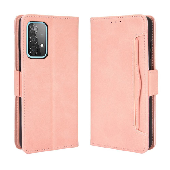 Θήκη με πτερύγιο για Samsung Galaxy A72 5G, Card Slot, ροζ