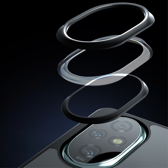 Θήκη για Honor 200 Pro 5G, Fusion Hybrid, διαφανής / μαύρη