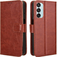 Θήκη με πτερύγιο για Samsung Galaxy M15 5G, Crazy Horse Wallet, καφέ