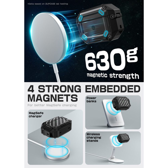 Προστατευτική θήκη Supcase Unicorn Beetle Pro MagSafe IP68 για Apple AirPods Pro 3
