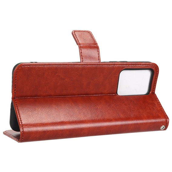 Θήκη με πτερύγιο για Xiaomi Redmi Note 12 5G / POCO X5 5G, Crazy Horse Wallet, καφέ