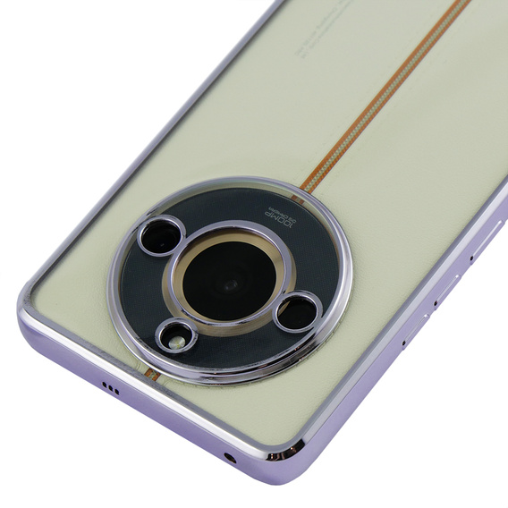 Η θήκη για το Realme 11 Pro 5G / Pro+ 5G, Electroplating Frame, διαφανής / βιολετί
