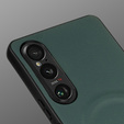 Θήκη για Sony Xperia 1 VI, Leather Hybrid MagSafe, πράσινη