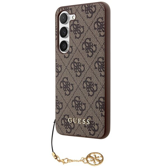 GUESS Θήκη για Samsung Galaxy A55, 4G Charms Collection Hardcase, καφέ