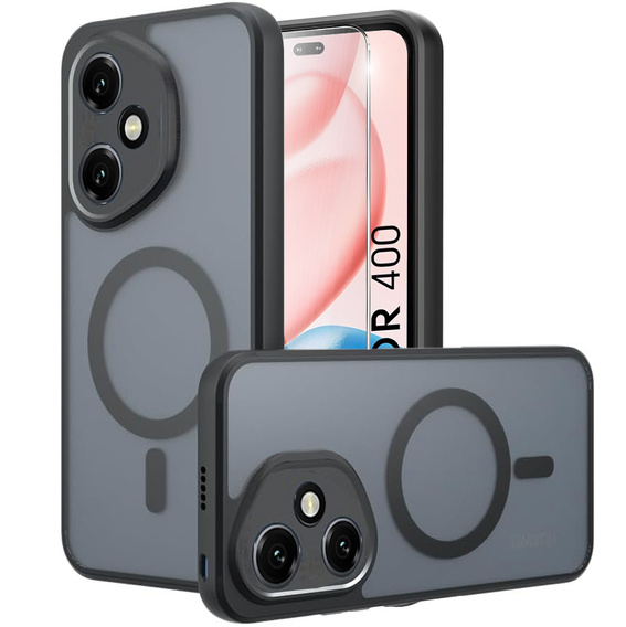 Θήκη για Honor 400 5G, για MagSafe, ERBORD Μatt Case, μαύρη