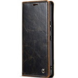 θήκη CASEME για Samsung Galaxy A53 5G, Waxy Textured, μαύρο / καφέ