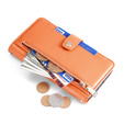 Θήκη με πτερύγιο για Oppo Reno8 T 4G, Wallet Zipper Pocket, πορτοκαλί