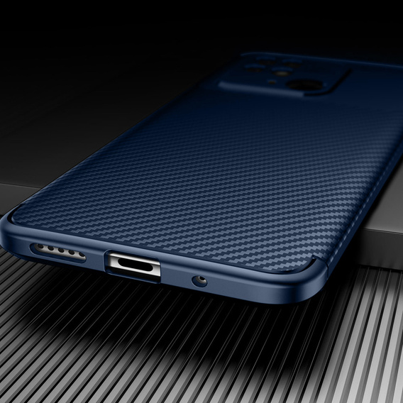 Θήκη για Xiaomi Redmi 10C, Carbon Gel, σκούρο μπλε
