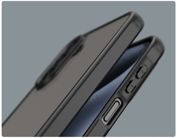 Ματ θήκη για Samsung Galaxy A17 5G, καπνιστή με μαύρες πλευρές
