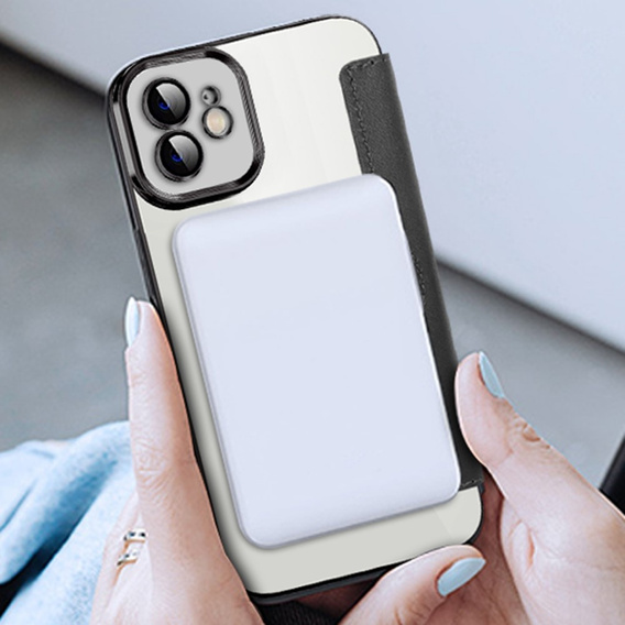 Θήκη με πτερύγιο για iPhone 11, RFID Wallet MagSafe CamShield, μαύρη