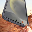 Δερμάτινη θήκη για Samsung Galaxy S25, leather hybrid, γκρι