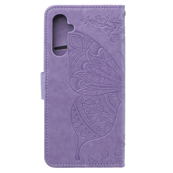 Θήκη με πτερύγιο για Samsung Galaxy M34 5G, Butterfly, μωβ