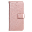 Θήκη με πτερύγιο για Oppo A17, Mandala, ροζ rose gold