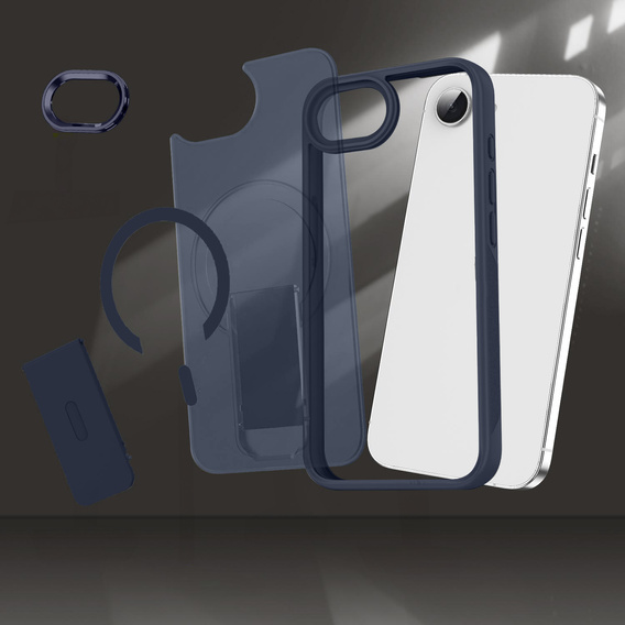 Θήκη για Iphone 16E, Kickstand Matt Case, για MagSafe, μπλε