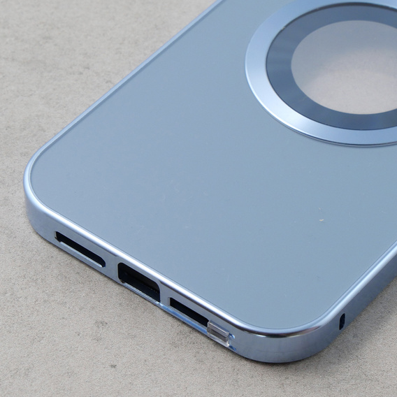 Θήκη για iPhone 13 Pro Max, Dual Glass, για Magsafe, μπλε