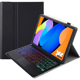 Θήκη φωτιζόμενου πληκτρολογίου Bluetooth Touchpad για Lenovo Idea Tab 11" 2025 TB336FU TB336ZU, μαύρο
