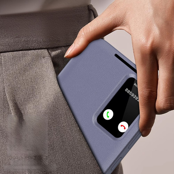 Αναδιπλούμενη θήκη για Samsung Galaxy S22+ Plus, Smart View Wallet, μωβ