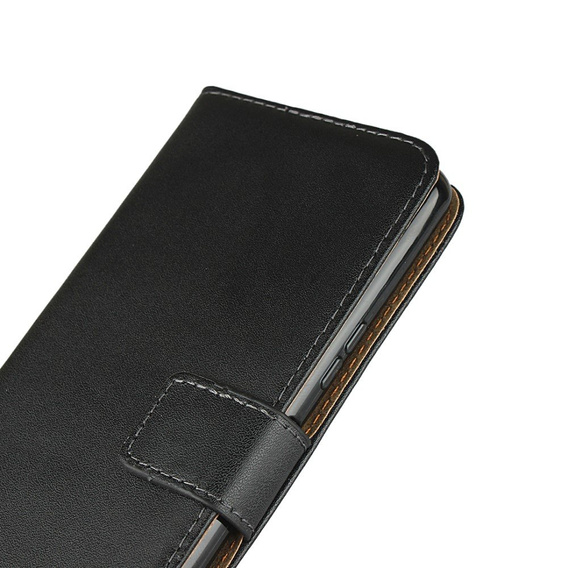 Θήκη με πτερύγιο για Sony Xperia 10 II, Case Genuine Leather, μαύρη