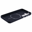 Θήκη για Samsung Galaxy S25+ Plus, ανθρακονήματα MagSafe, μαύρη