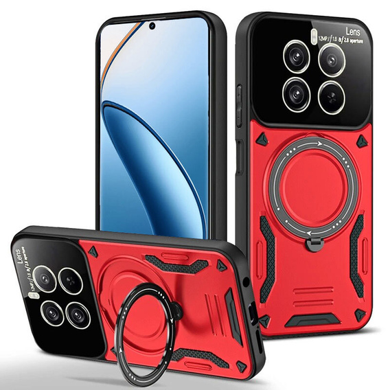 Θωρακισμένη θήκη για Realme 12 Pro 5G / 12 Pro+ 5G, Magnetic Ring, κόκκινη