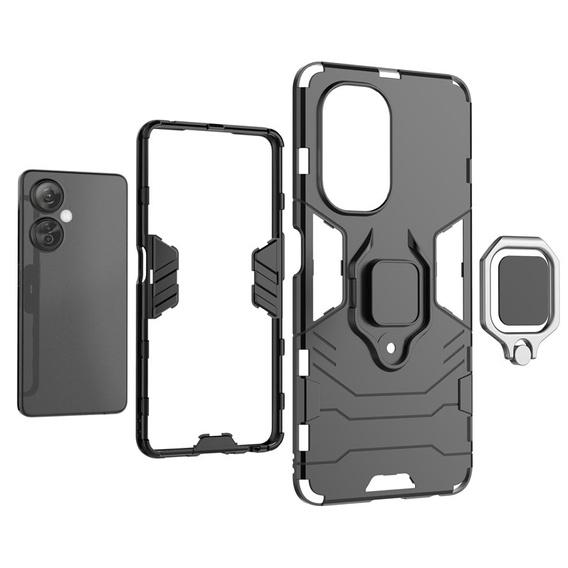 Θήκη για OnePlus Nord CE 3 Lite 5G, Kickstand Ring, μαύρη