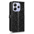 θήκη πτερύγιο για Xiaomi Redmi Note 14 4G, Wallet Rhombus, μαύρη