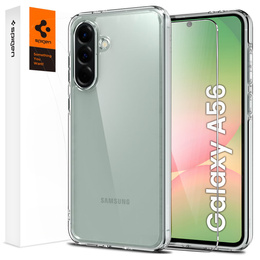 θήκη Spigen για Samsung Galaxy A56 5G, Ultra Hybrid, διαφανής + μετριασμένο γυαλί 9H