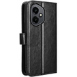 Θήκη με πτερύγιο για Honor 400 5G, Crazy Horse Wallet, μαύρη