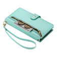 Θήκη με πτερύγιο για iPhone 16 Plus, Wallet Zipper Pocket, πράσινη