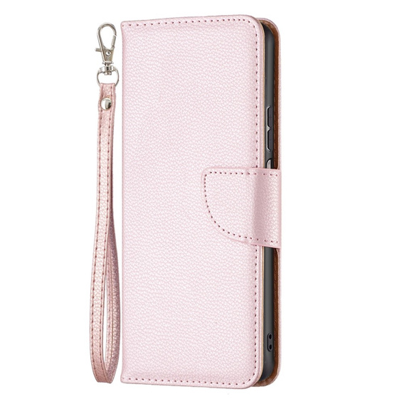 Θήκη με πτερύγιο για Samsung Galaxy M33 5G, Wallet Litchi Magnet, ροζ rose gold