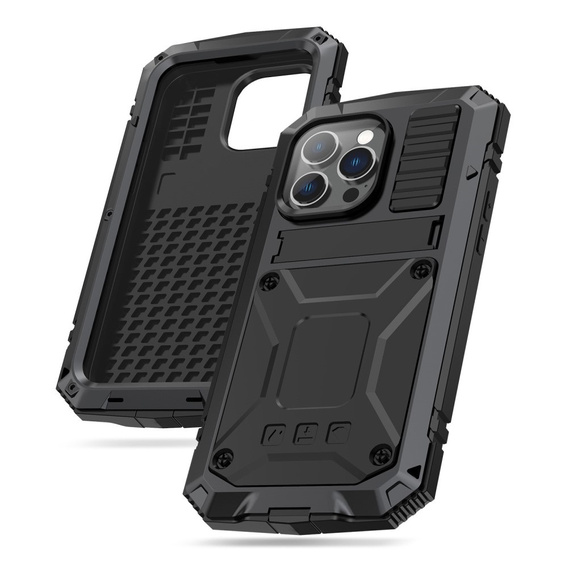 Θήκη για iPhone 14 Pro, R-JUST, θωρακισμένη, μαύρη