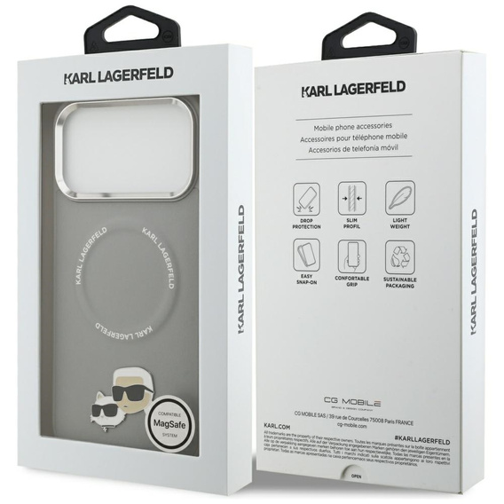 Θήκη Karl Lagerfeld Karl & Choupette Pins MagSafe για iPhone 17 Pro Max