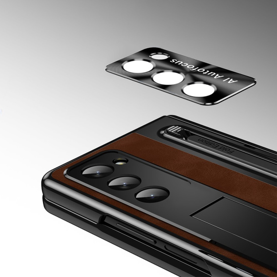 Θήκη με βάση Leather+PC με γυαλί και γραφίδα για Samsung Galaxy Z Fold6 5G